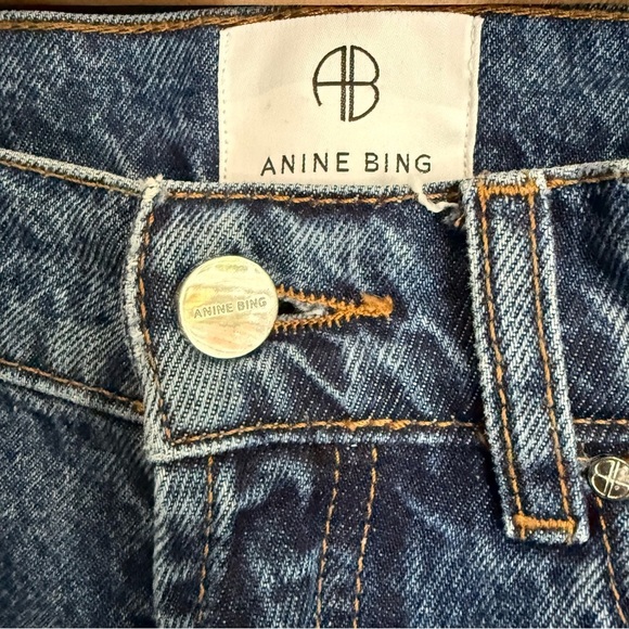 Anine Bing Blue Straight Leg Jeans size 27 - Picture 14 of 16